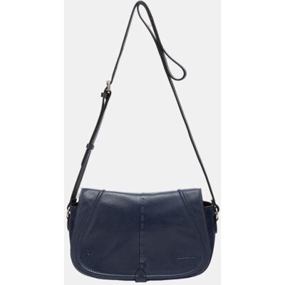 Abbacino Bandolera en piel con cremallera. Azul mujer Abbacino Bandolera en piel con cremallera. Azul mujer