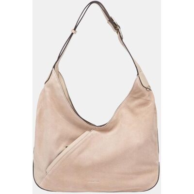 Abbacino Bolso de hombro en piel y serraje combinado. Beige mujer Abbacino Bolso de hombro en piel y serraje combinado. Beige mujer