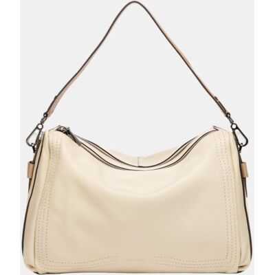 Abbacino Bolso de hombro en piel con asa a contraste. Beige mujer Abbacino Bolso de hombro en piel con asa a contraste. Beige mujer