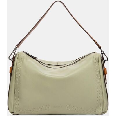 Abbacino Bolso de hombro en piel con asa a contraste. Verde mujer Abbacino Bolso de hombro en piel con asa a contraste. Verde mujer