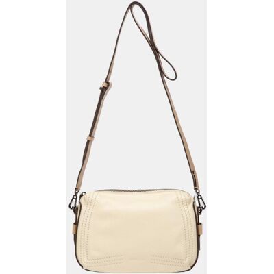 Abbacino Bandolera en piel con asa a contraste. Beige mujer Abbacino Bandolera en piel con asa a contraste. Beige mujer
