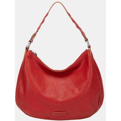 Abbacino Bolso de hombro pequeño en piel con asa trenzada. Rojo mujer Abbacino Bolso de hombro pequeño en piel con asa trenzada. Rojo mujer