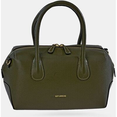 Guy Laroche Boloso bowling en piel con doble asa y bandolera. Verde oscuro mujer Guy Laroche Boloso bowling en piel con doble asa y bandolera. Verde oscuro mujer