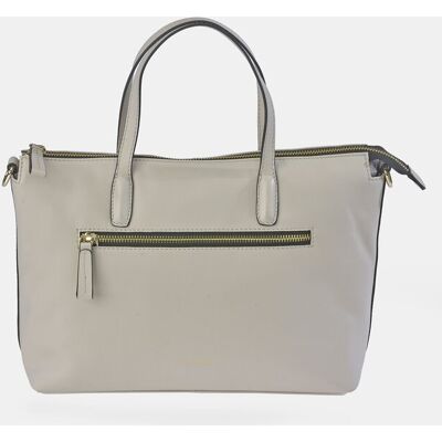 Guy Laroche Bolso carryal en piel con doble asa y bandoler. Blanco mujer Guy Laroche Bolso carryal en piel con doble asa y bandoler. Blanco mujer