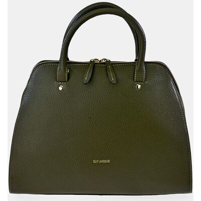 Guy Laroche Bolso duffel en piel con asas y bandolera. Verde oscuro mujer Guy Laroche Bolso duffel en piel con asas y bandolera. Verde oscuro mujer