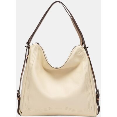 Abbacino Bolso multifuncional en piel con asas a contraste. Beige mujer Abbacino Bolso multifuncional en piel con asas a contraste. Beige mujer