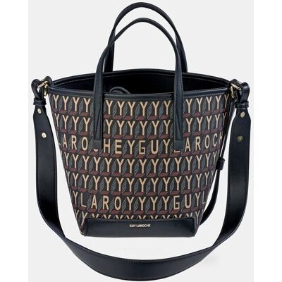 Guy Laroche Bolso cubo El Caballo con asa de mano y bandolera en lona color azul. Multicolor mujer Guy Laroche Bolso cubo El Caballo con asa de mano y bandolera en lona color azul. Multicolor mujer