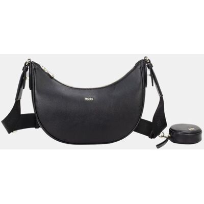 Boss Bolso bandolera con cierre cremallera totalmente forrado. Negro mujer Boss Bolso bandolera con cierre cremallera totalmente forrado. Negro mujer