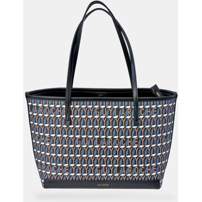 Guy Laroche Bolso shopping grande en lona con asas largas. Azul mujer Guy Laroche Bolso shopping grande en lona con asas largas. Azul mujer