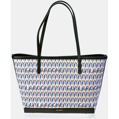 Guy Laroche Bolso shopping grande en lona con asas largas. Blanco mujer Guy Laroche Bolso shopping grande en lona con asas largas. Blanco mujer
