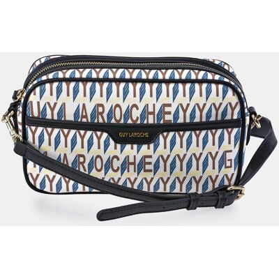 Guy Laroche Bolso bandolera en lona estampada. Blanco mujer Guy Laroche Bolso bandolera en lona estampada. Blanco mujer
