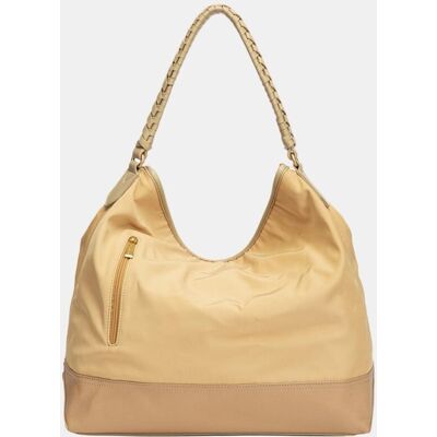 Abbacino Bolso de hombro bicolor con asa trenzada. Amarillo mujer Abbacino Bolso de hombro bicolor con asa trenzada. Amarillo mujer