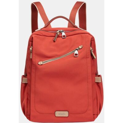 Abbacino Mochila en tejido con cremalleras. Rojo mujer Abbacino Mochila en tejido con cremalleras. Rojo mujer