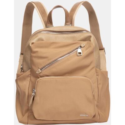 Abbacino Mochila en tejido multibolsillo. Camel mujer Abbacino Mochila en tejido multibolsillo. Camel mujer
