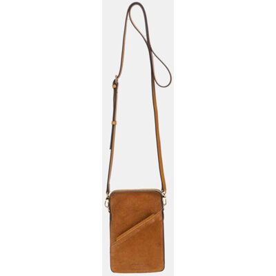 Abbacino Bolso para móvil en piel y serraje combinado. Marrón mujer Abbacino Bolso para móvil en piel y serraje combinado. Marrón mujer