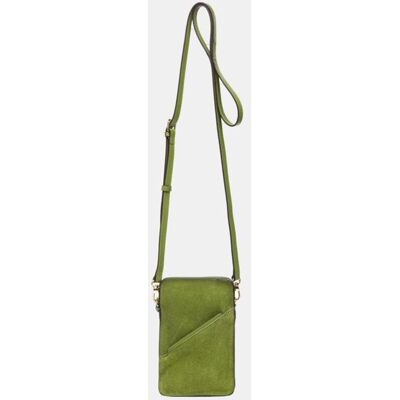 Abbacino Bolso para móvil en piel y serraje combinado. Verde mujer Abbacino Bolso para móvil en piel y serraje combinado. Verde mujer