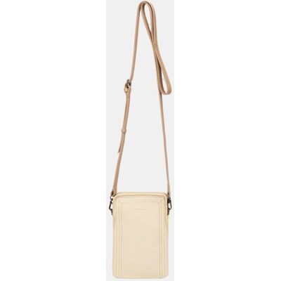 Abbacino Bolso para móvil de piel con plisado. Beige mujer Abbacino Bolso para móvil de piel con plisado. Beige mujer