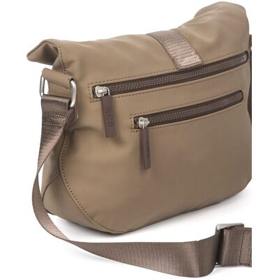 Kcb Bandolera Chain antirrobo pequeña color taupe de mujer. Topo mujer Kcb Bandolera Chain antirrobo pequeña color taupe de mujer. Topo mujer