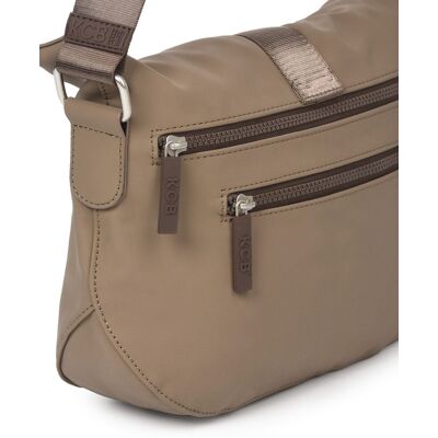 Kcb Bandolera Chain antirrobo grande color taupe de mujer. Topo mujer Kcb Bandolera Chain antirrobo grande color taupe de mujer. Topo mujer
