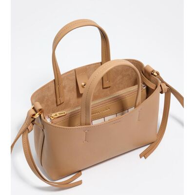 Bimba y Lola Bolso de mano mini de piel. Marrón claro mujer Bimba y Lola Bolso de mano mini de piel. Marrón claro mujer