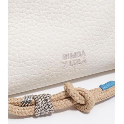Bimba y Lola Bolso de hombro de piel con asa regulable. Crudo mujer Bimba y Lola Bolso de hombro de piel con asa regulable. Crudo mujer