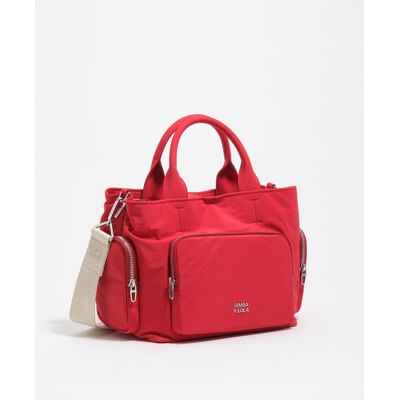 Bimba y Lola Bolso bandolera pocket grande nylon. Rojo mujer Bimba y Lola Bolso bandolera pocket grande nylon. Rojo mujer
