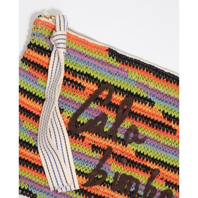 Bimba y Lola Bolso de mano de mujer trenzado grande algodón. Naranja mujer Bimba y Lola Bolso de mano de mujer trenzado grande algodón. Naranja mujer