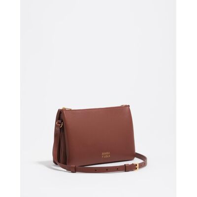 Bimba y Lola Bolso de hombro sobre triple mini piel. (Única) Nuez mujer Bimba y Lola Bolso de hombro sobre triple mini piel. (Única) Nuez mujer