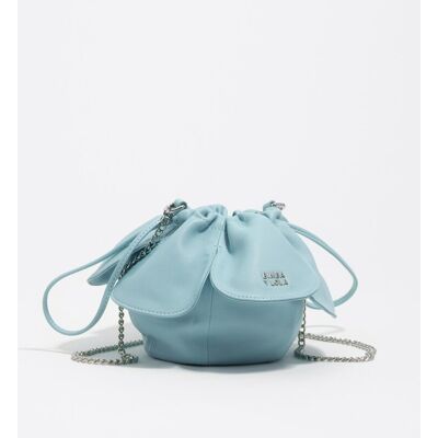 Bimba y Lola Bolso pétalo de hombro de piel. Azul claro mujer Bimba y Lola Bolso pétalo de hombro de piel. Azul claro mujer