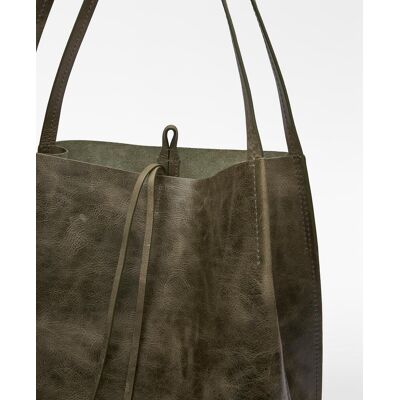 Adolfo Dominguez Bolso shopper de mujer Orión de piel. Verde Oliva mujer Adolfo Dominguez Bolso shopper de mujer Orión de piel. Verde Oliva mujer