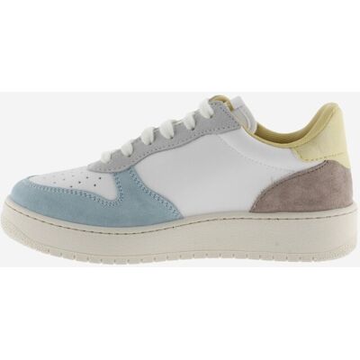 Victoria Zapatillas deportivas de mujer con piezas multicolor de serraje y puntera perforada. (37) Verde claro mujer Victoria Zapatillas deportivas de mujer con piezas multicolor de serraje y puntera perforada. (37) Verde claro mujer