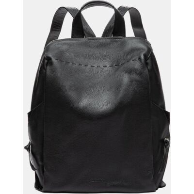 Abbacino Mochila en piel con pespunte. Negro mujer Abbacino Mochila en piel con pespunte. Negro mujer