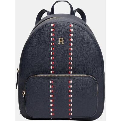 Tommy Hilfiger Mochila de mujer con detalle frontal. Azul marino mujer Tommy Hilfiger Mochila de mujer con detalle frontal. Azul marino mujer