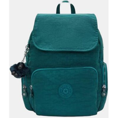 Kipling Mochila pequeña con correas ajustables. Verde mujer Kipling Mochila pequeña con correas ajustables. Verde mujer