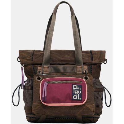 Desigual Mochila grande Voyager multiposición. Marrón mujer Desigual Mochila grande Voyager multiposición. Marrón mujer
