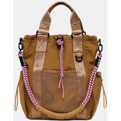 Desigual Mochila grande multiposición. Marrón caramelo mujer Desigual Mochila grande multiposición. Marrón caramelo mujer