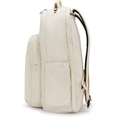 Kipling Mochila de mujer grande con compartimento para portátil. Marfil mujer Kipling Mochila de mujer grande con compartimento para portátil. Marfil mujer