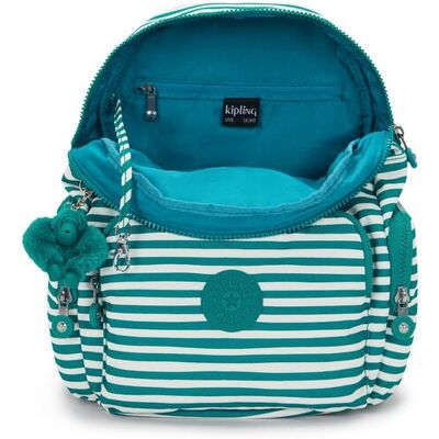 Kipling Mochila de mujer mediana son solapa. Blanco / Verde mujer Kipling Mochila de mujer mediana son solapa. Blanco / Verde mujer