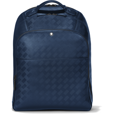 Montblanc Mochila unisex de piel color azul. Azul mujer Montblanc Mochila unisex de piel color azul. Azul mujer