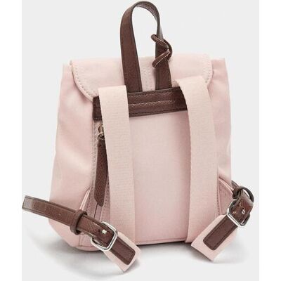 Parfois Mochila de mujer pequeña con varios compartimentos y cierre de cordón con detalle de flor. Rosa claro mujer Parfois Mochila de mujer pequeña con varios compartimentos y cierre de cordón con detalle de flor. Rosa claro mujer