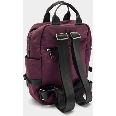 Parfois Mochila de mujer con varios bolsillos y cierre de cremallera en liso. Burdeos mujer Parfois Mochila de mujer con varios bolsillos y cierre de cremallera en liso. Burdeos mujer