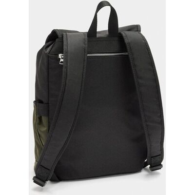 Parfois Mochila de mujer para portátil de 13" con varios compartimentos y cierre de cordón. Negro / Verde mujer Parfois Mochila de mujer para portátil de 13" con varios compartimentos y cierre de cordón. Negro / Verde mujer