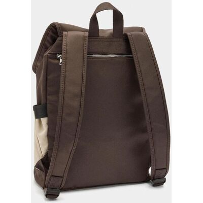 Parfois Mochila de mujer para portátil de 13" con varios compartimentos y cierre de cordón. Beige/Marrón mujer Parfois Mochila de mujer para portátil de 13" con varios compartimentos y cierre de cordón. Beige/Marrón mujer