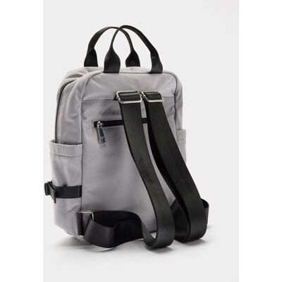 Parfois Mochila de mujer con varios bolsillos y cierre de cremallera en liso. Gris mujer Parfois Mochila de mujer con varios bolsillos y cierre de cremallera en liso. Gris mujer