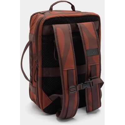 Parfois Mochila de mujer con varios compartimentos y cierre de cremallera con estampados. Teja mujer Parfois Mochila de mujer con varios compartimentos y cierre de cremallera con estampados. Teja mujer