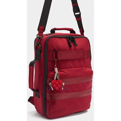 Parfois Mochila de mujer con cierre de cremallera en liso. Rojo / Negro mujer Parfois Mochila de mujer con cierre de cremallera en liso. Rojo / Negro mujer