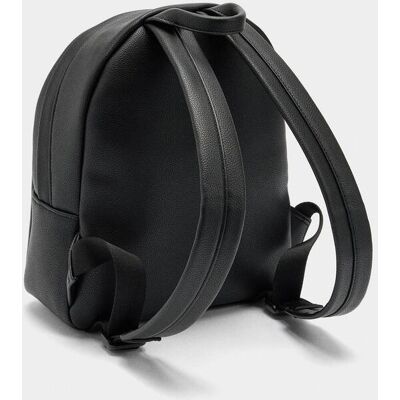 Parfois Mochila de mujer con varios compartimentos y cierre de cremallera en liso. Negro mujer Parfois Mochila de mujer con varios compartimentos y cierre de cremallera en liso. Negro mujer