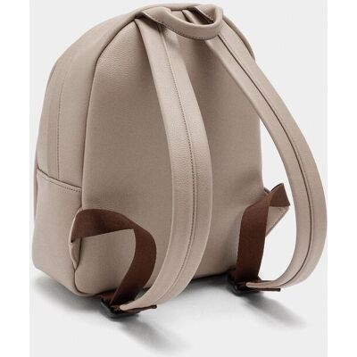 Parfois Mochila de mujer con varios compartimentos y cierre de cremallera en liso. Beige mujer Parfois Mochila de mujer con varios compartimentos y cierre de cremallera en liso. Beige mujer