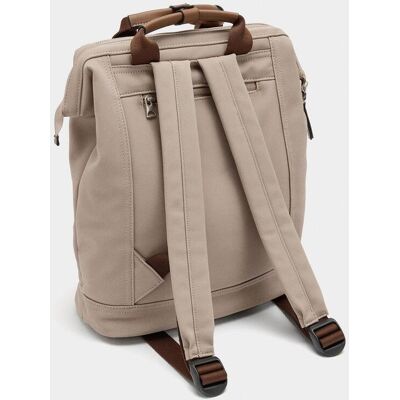 Parfois Mochila de mujer con varios compartimentos y cierre de cremallera en liso. Beige mujer Parfois Mochila de mujer con varios compartimentos y cierre de cremallera en liso. Beige mujer