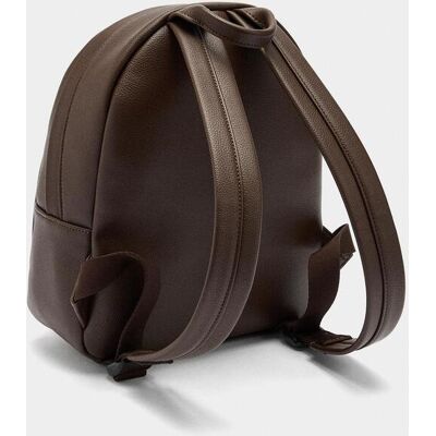 Parfois Mochila de mujer con varios compartimentos y cierre de cremallera en liso. Marrón oscuro mujer Parfois Mochila de mujer con varios compartimentos y cierre de cremallera en liso. Marrón oscuro mujer